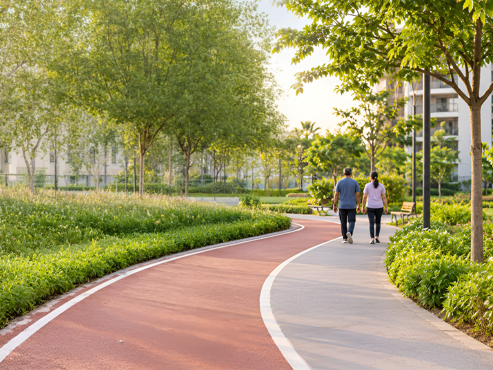 Jogging and walking track